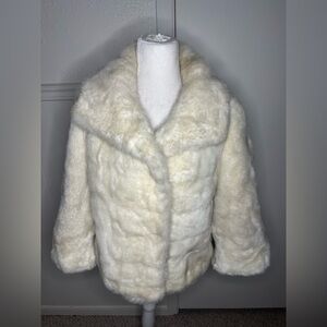 Seymour Paisin Chicago Luxurious Fur Cream Teddy Jacket size M